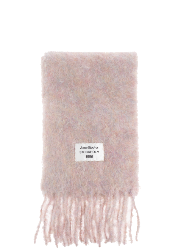 Wool scarf with logo