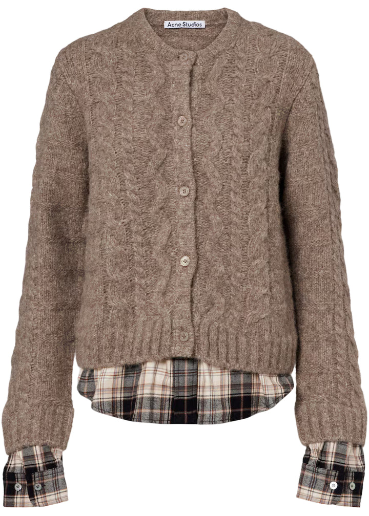 Fitted layered cardigan